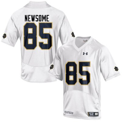 Notre Dame Fighting Irish Men's Tyler Newsome #85 White Under Armour Authentic Stitched College NCAA Football Jersey ORL0399OE